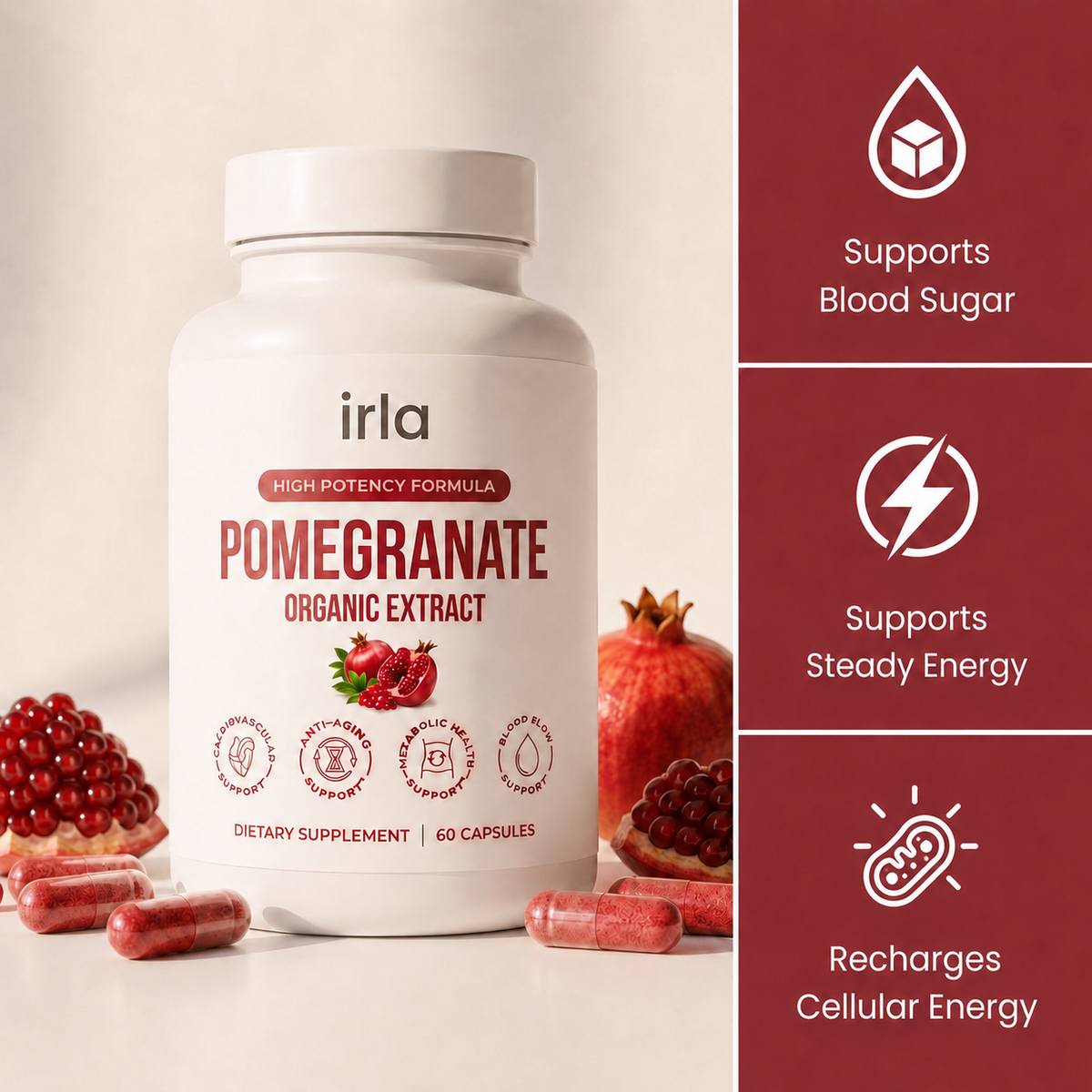 Organic Pomegranate Extract Capsules