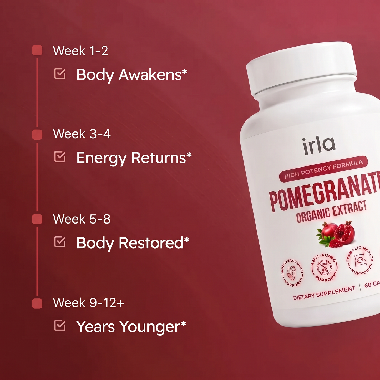 Organic Pomegranate Extract Capsules