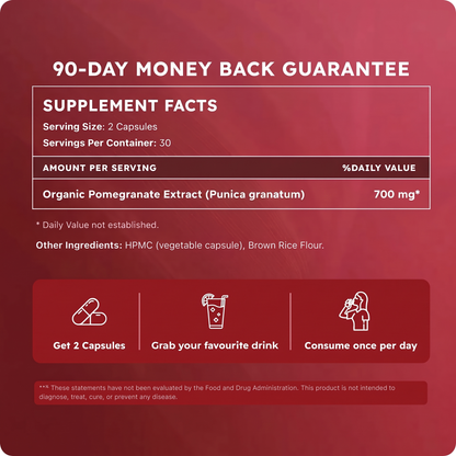 Organic Pomegranate Extract Capsules